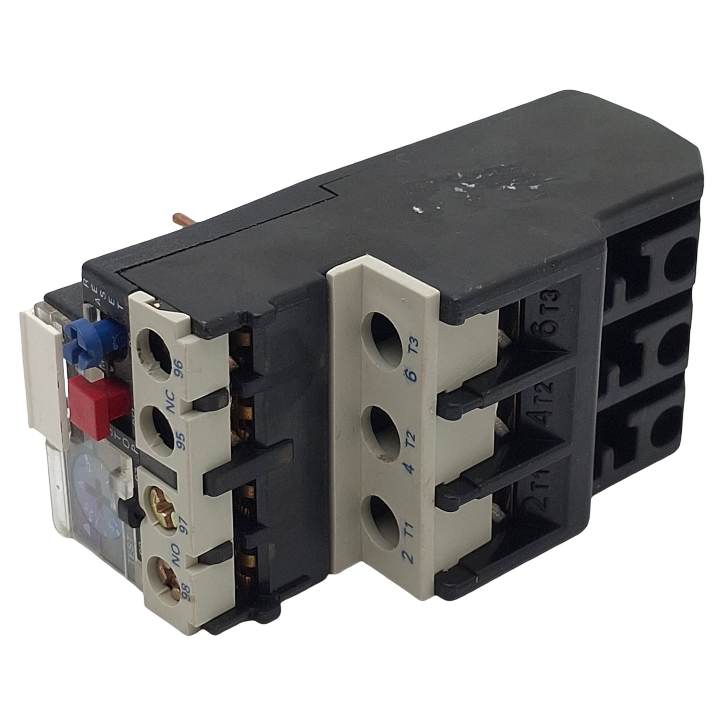 Used Telemecanique LR2D13X6 Thermal Overload Relay, 3-Pole 1NC+1NO, 1.25-2A, 600VAC