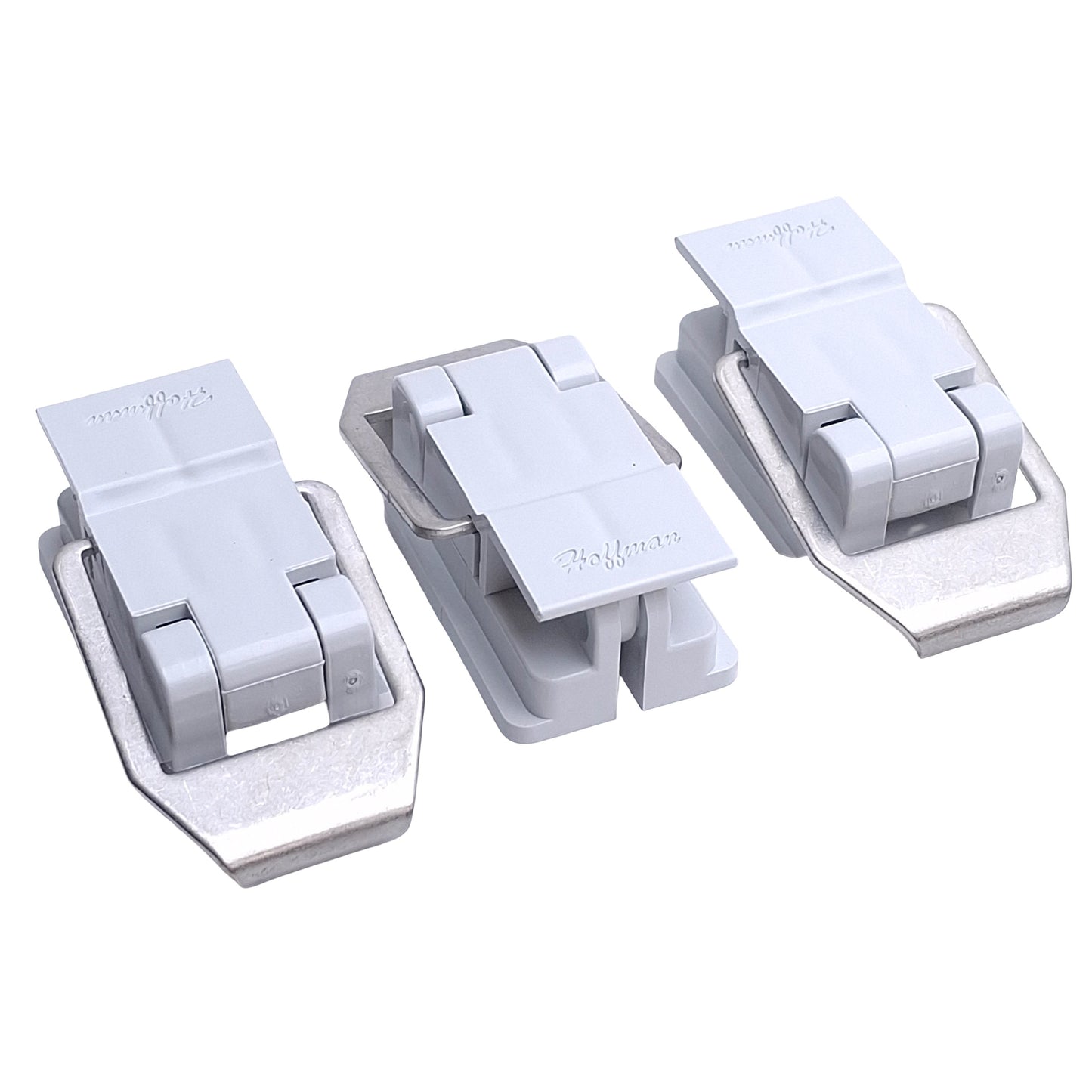 New – Open box Lot of 3 nVent Hoffman AQRLSS6 Padlockable PolyPro Enclosure Latches, Stainless