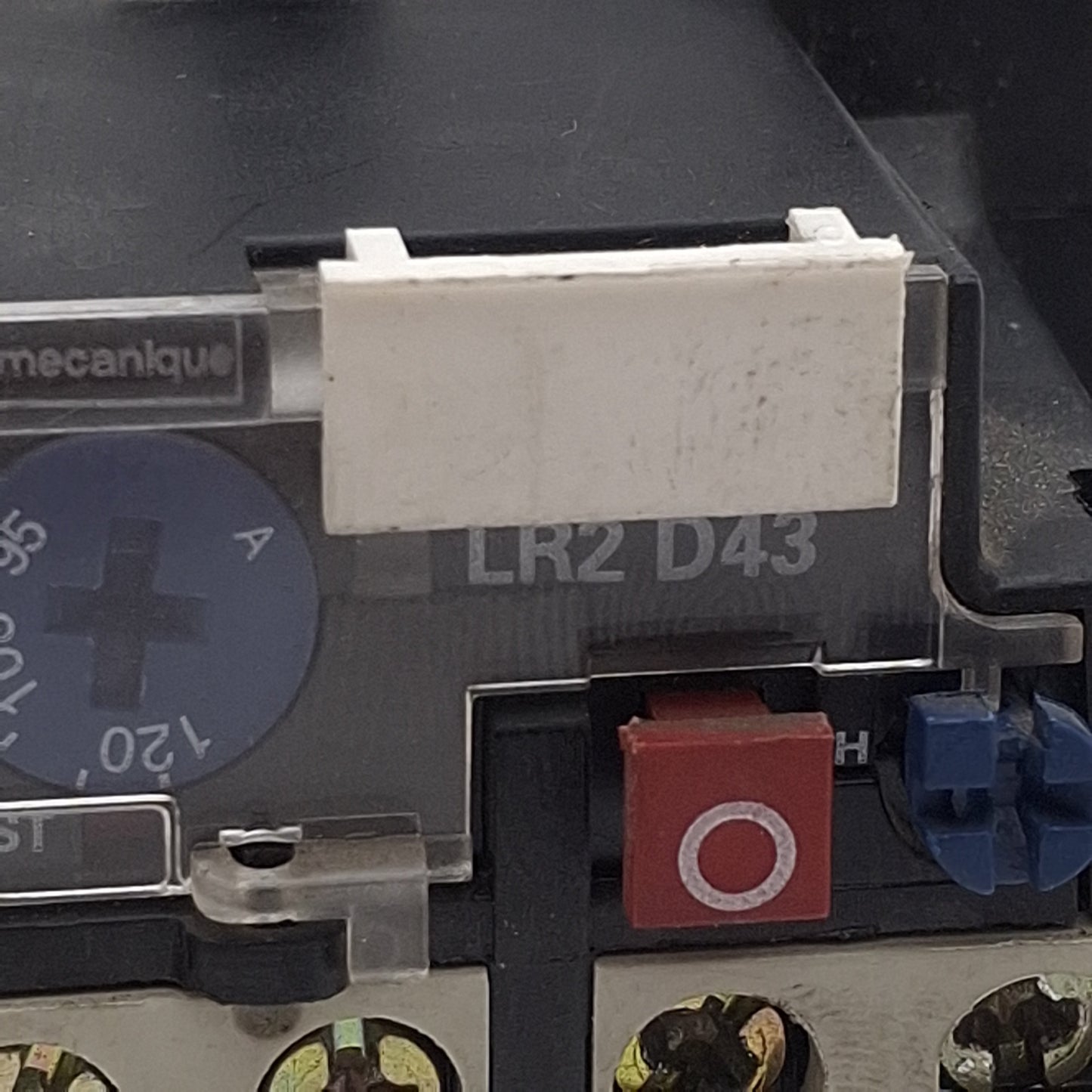 Used Telemecanique LR2D4367 Thermal Overload Relay, 3-Pole 1NC+1NO, 95-120A, 600VAC