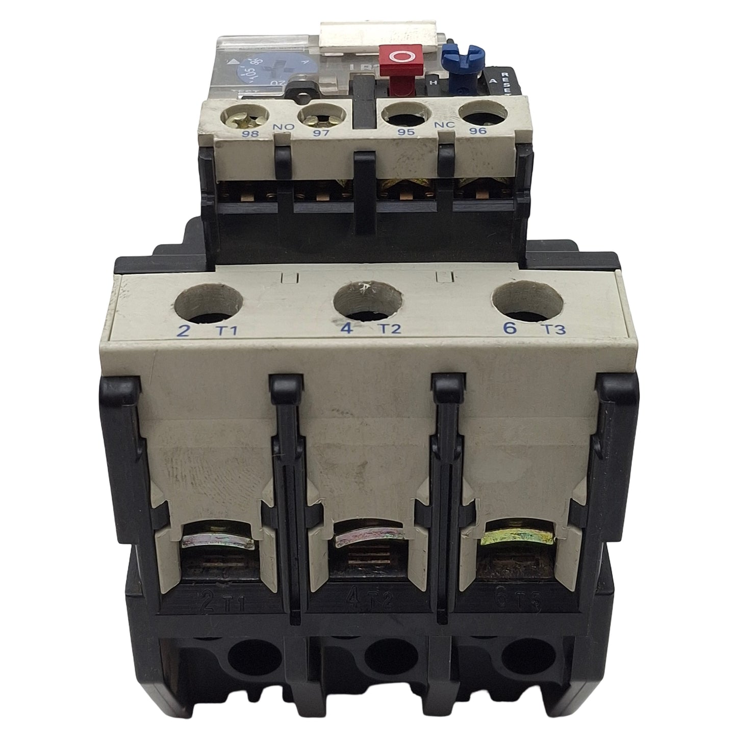 Used Telemecanique LR2D4367 Thermal Overload Relay, 3-Pole 1NC+1NO, 95-120A, 600VAC