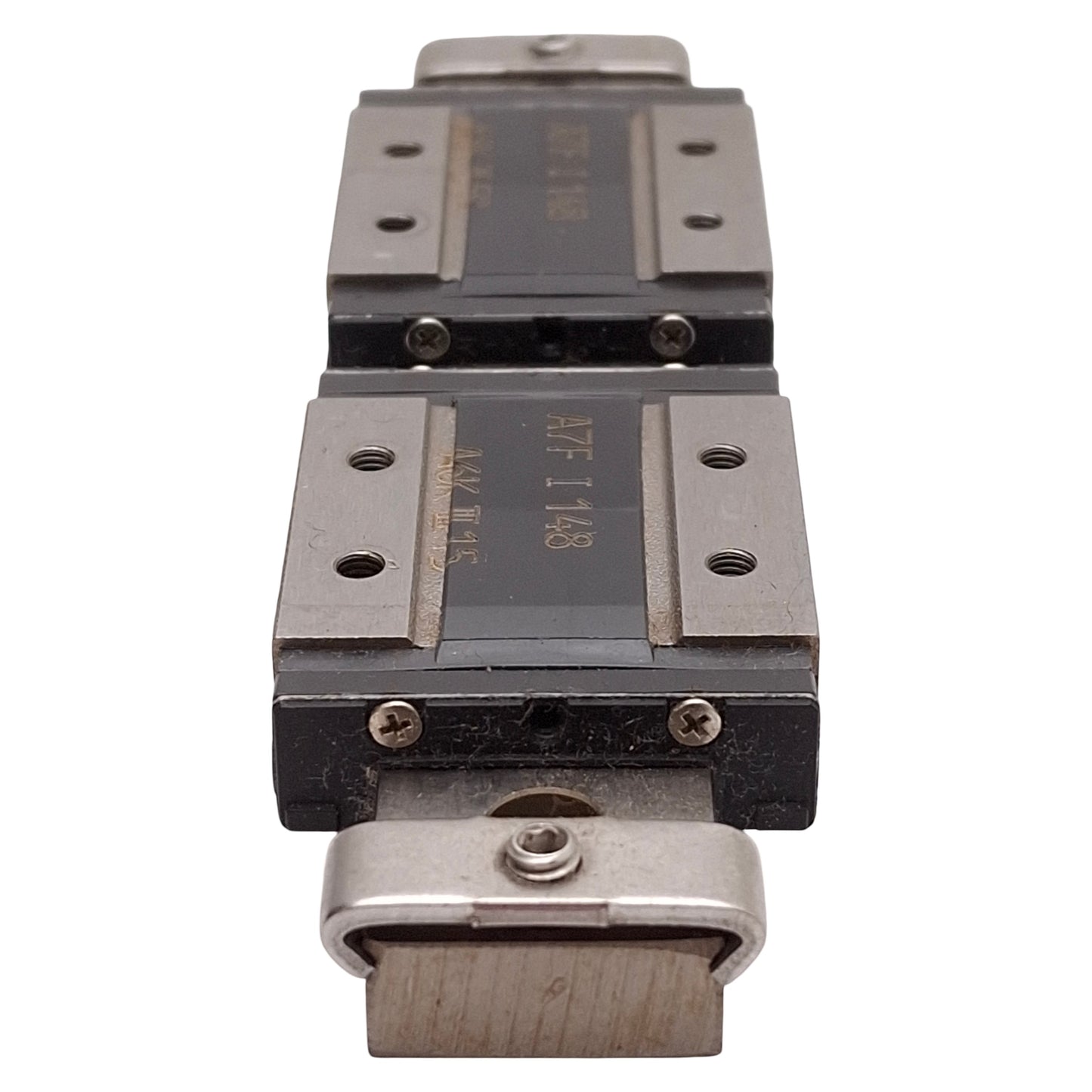 Used THK RSR9WZM Linear Guide Assembly, 110mm Rail, (2x) 30x39mm Carriages, M3 Holes