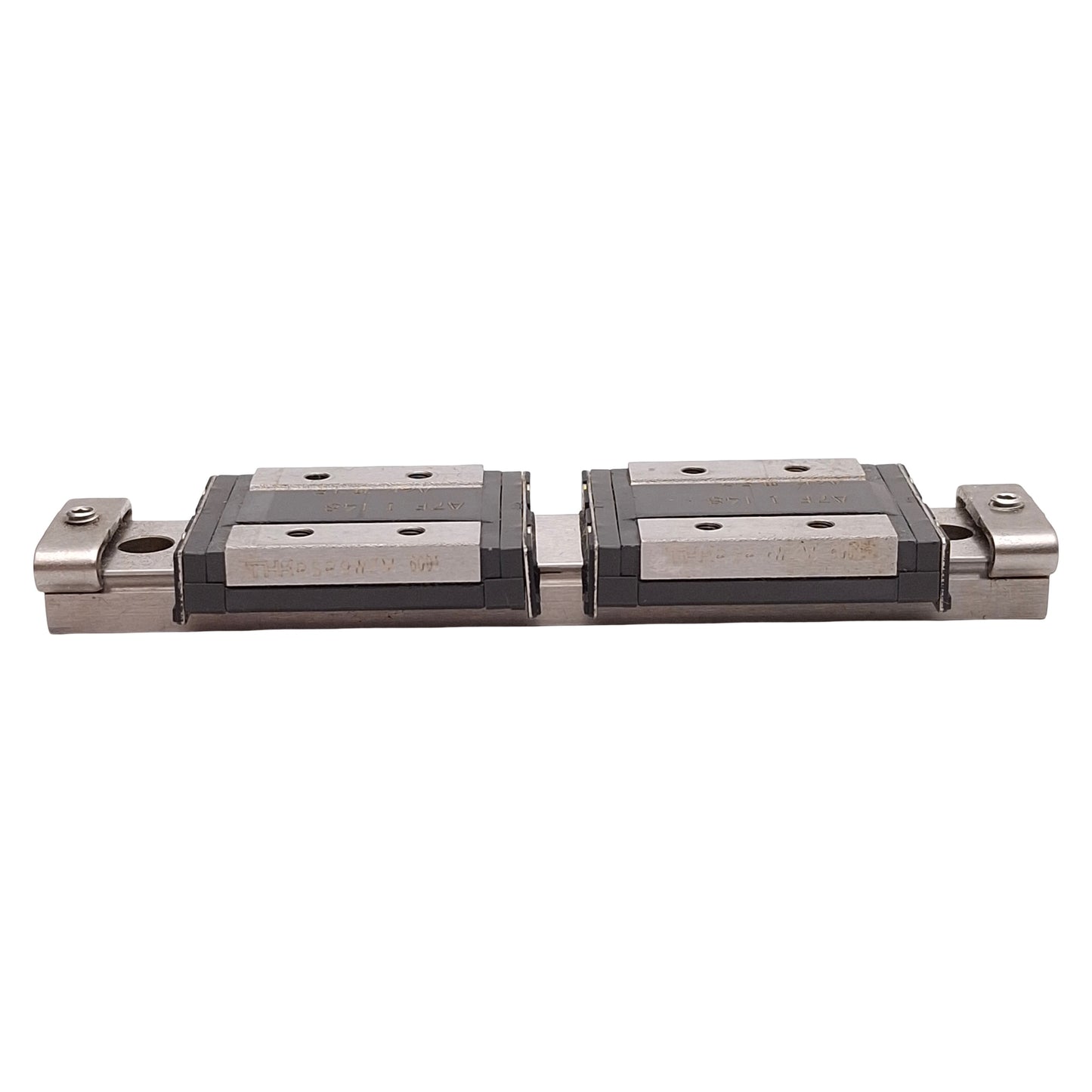 Used THK RSR9WZM Linear Guide Assembly, 110mm Rail, (2x) 30x39mm Carriages, M3 Holes