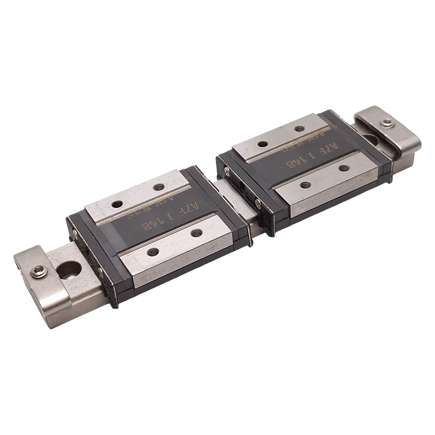 Used THK RSR9WZM Linear Guide Assembly, 110mm Rail, (2x) 30x39mm Carriages, M3 Holes