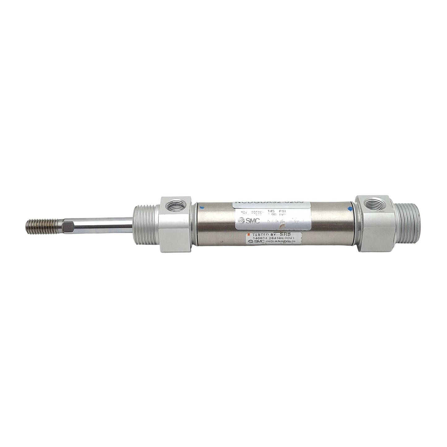 Used SMC NCDGDA32-0200 Pneumatic Cylinder, ø1-1/4in Bore, 2in Stroke, 145psi, Rc1/4