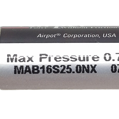 Used Airpel MAB16S25.0NX Single Acting Cylinder, ø15.9mm Bore, 25mm Stroke, M5 0.7MPa