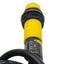 Used Banner S18UIA Ultrasonic Sensor, 30-300mm Range, 10-30VDC, 4-20mA, 5-Wire, 0.5m