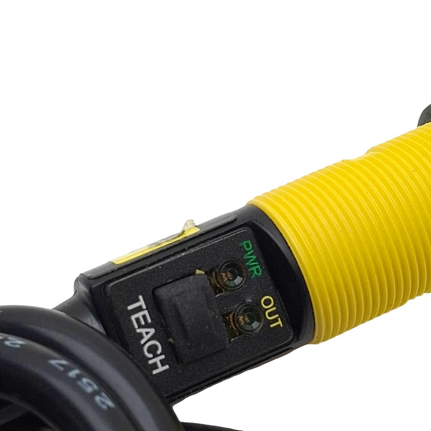 Used Banner S18UIA Ultrasonic Sensor, 30-300mm Range, 10-30VDC, 4-20mA, 5-Wire, 0.5m