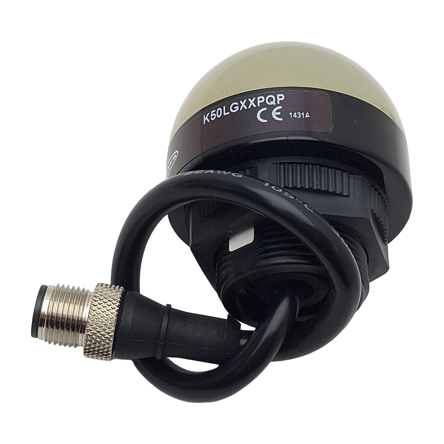 Used Banner K50LGXXPQP EZ-LIGHT Indicator, Green LED, PNP, 18-30VDC, 4-Pin M12 Male