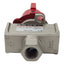 Used SMC VHS40-N04-Z Lockout Hand Valve, 3-Port, 1/2in NPT x 3/8in NPT, 15-150psi