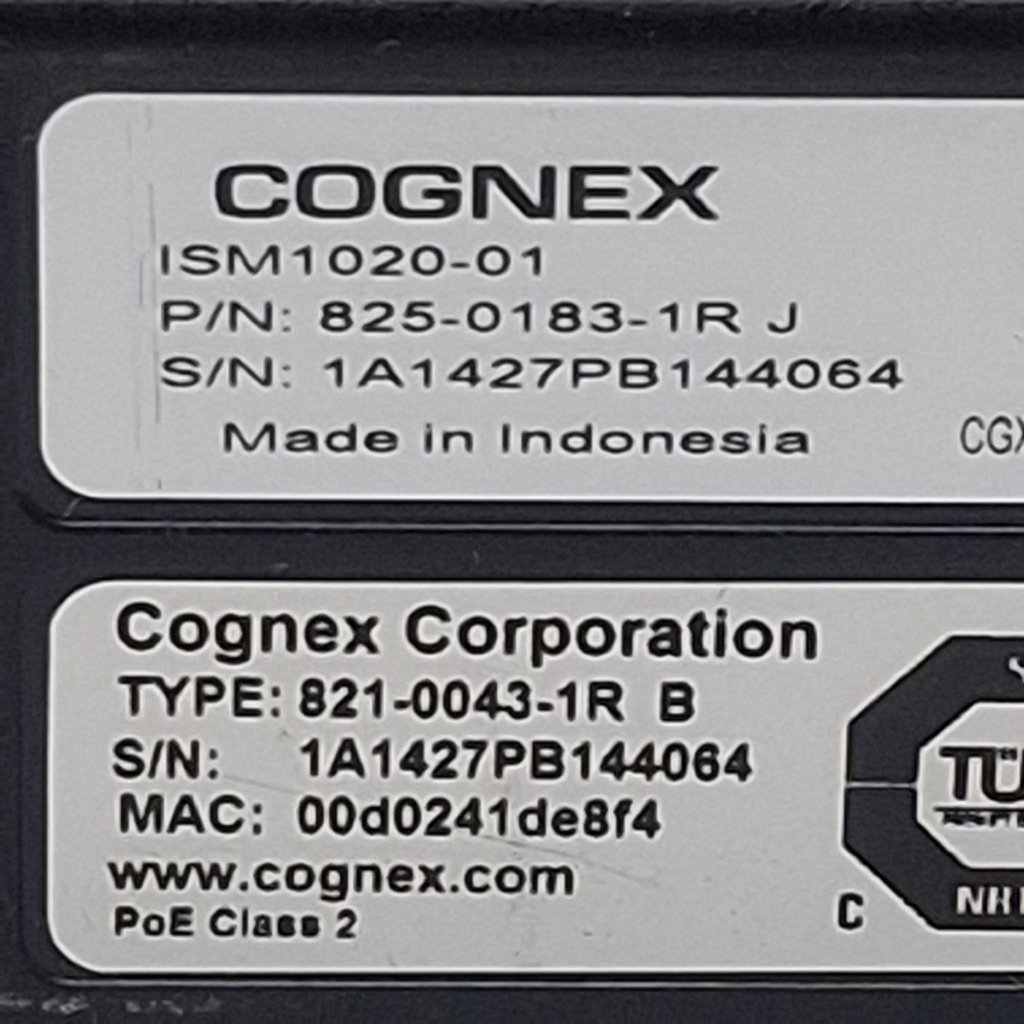 Used Cognex ISM1020-01 In-Sight Machine Vision Camera, 640x480 42fps, 1/3in CCD