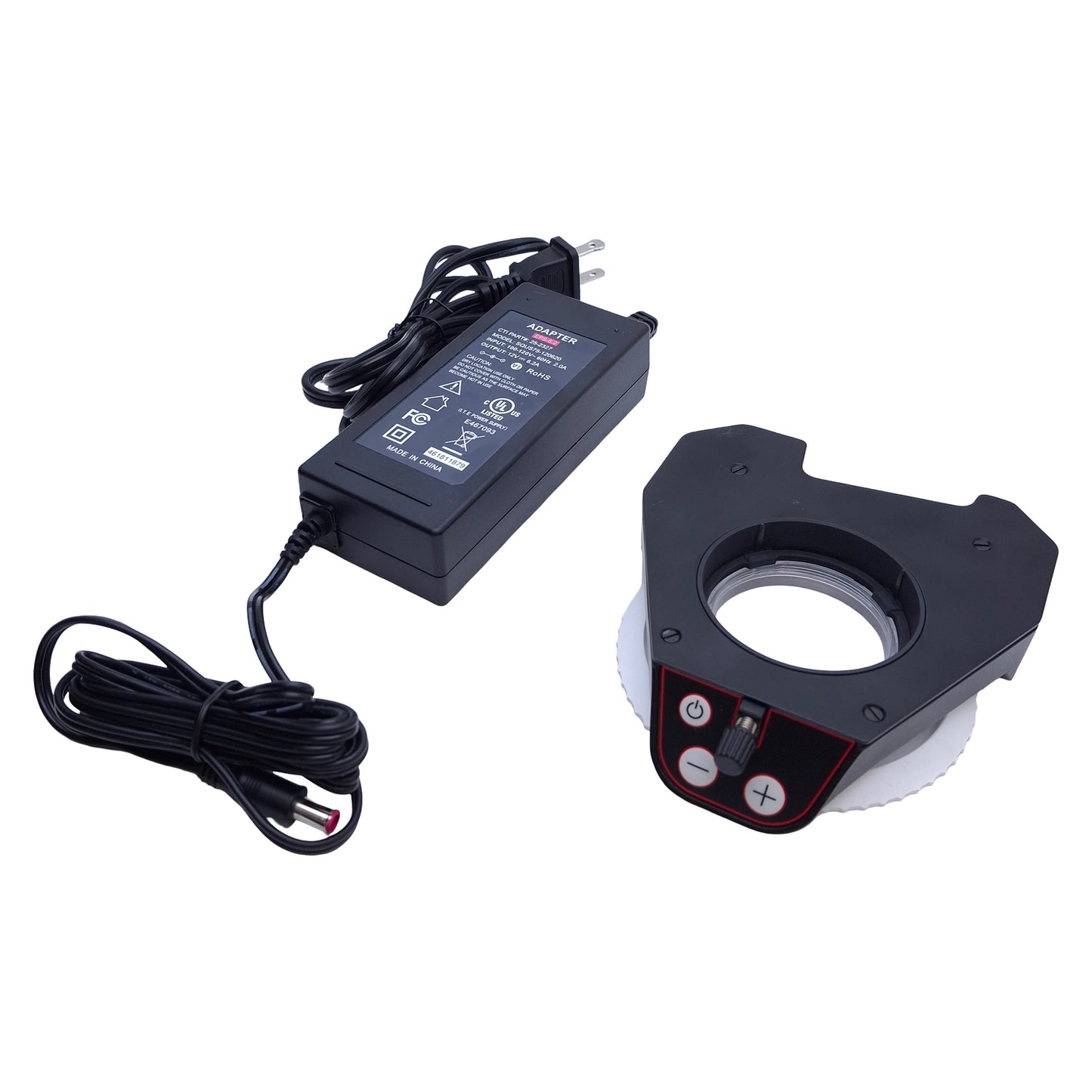 Used Leica LED RL-A60 10450476 Microscope LED Ringlight Illuminator 12VDC, Ø58mm
