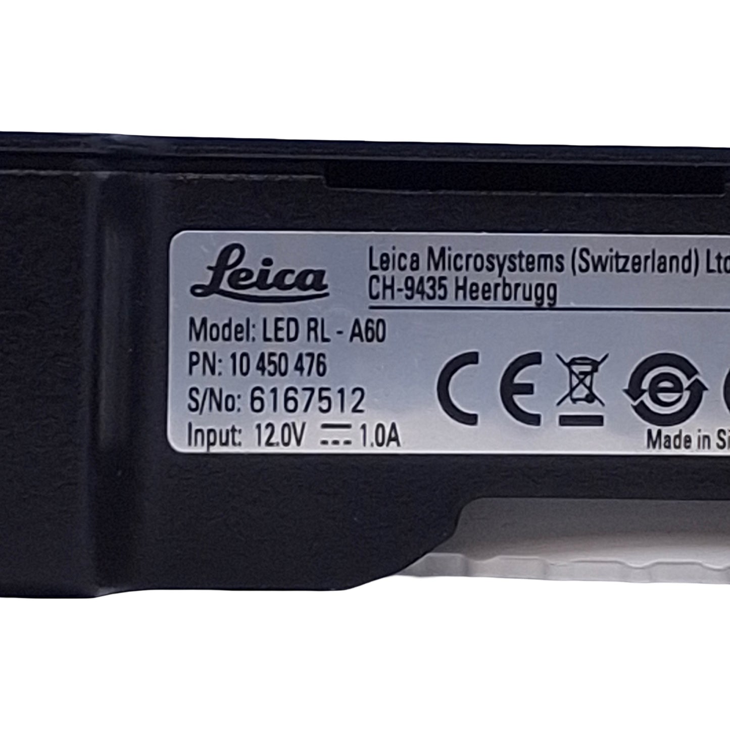 Used Leica LED RL-A60 10450476 Microscope LED Ringlight Illuminator 12VDC, Ø58mm
