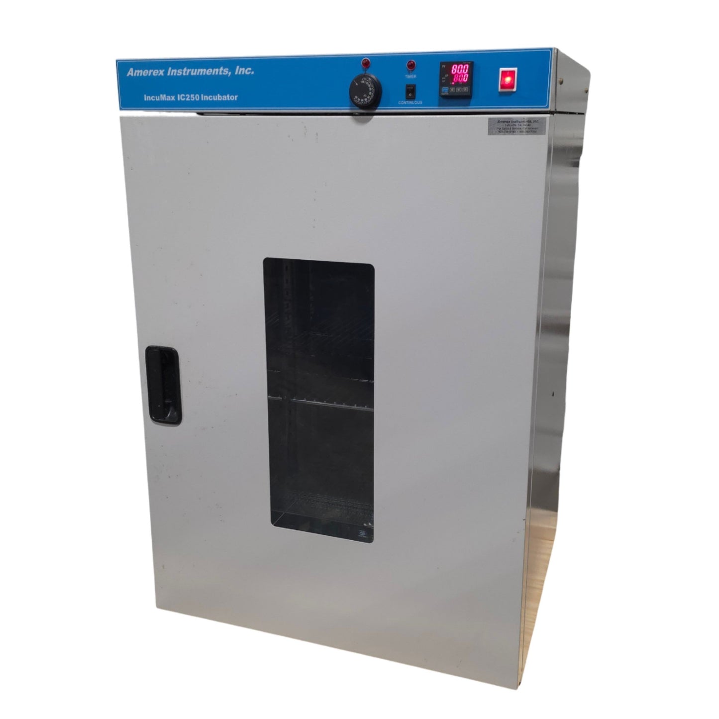 Used Amerex Instruments IC250 IncuMax Incubator 250 Liter, Amb+5°C To 80°C, 120VAC 8A