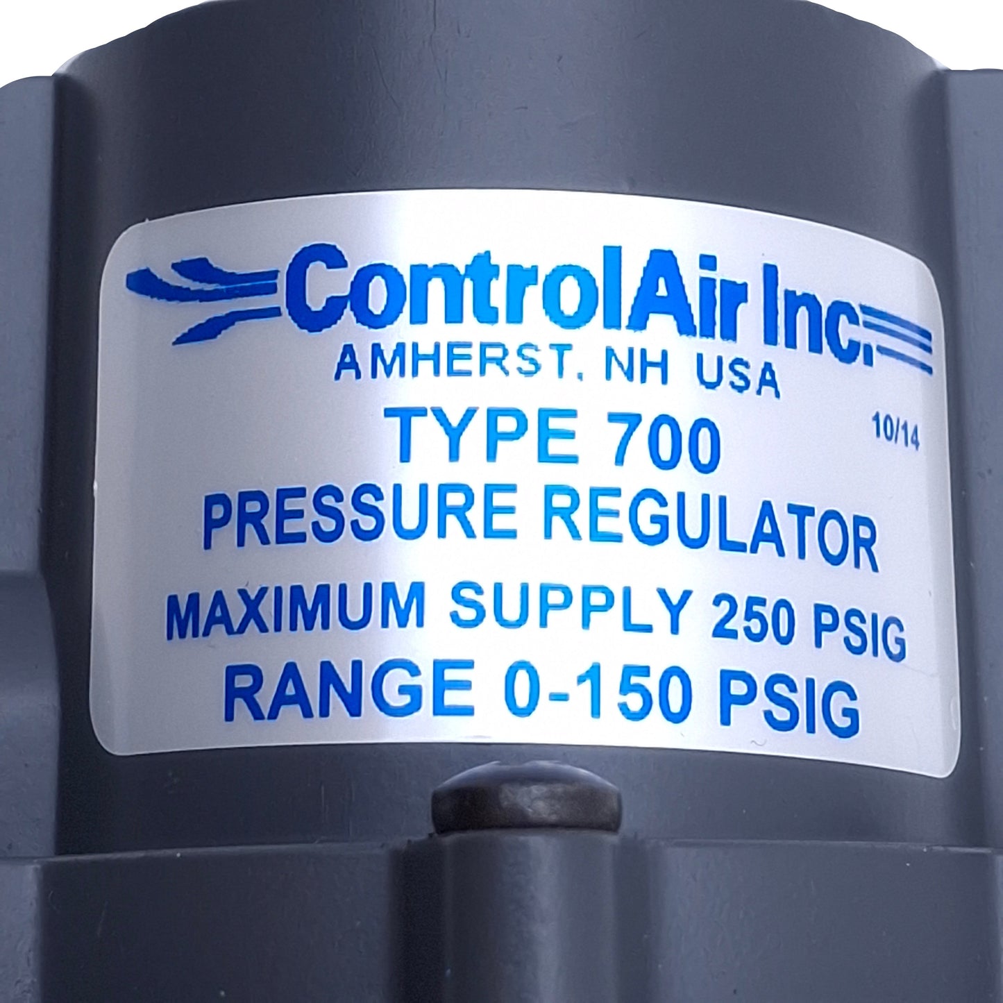 Used ControlAir 700-BF Type 700 Pressure Regulator 0-150psi Output, 1/4" NPT Ports