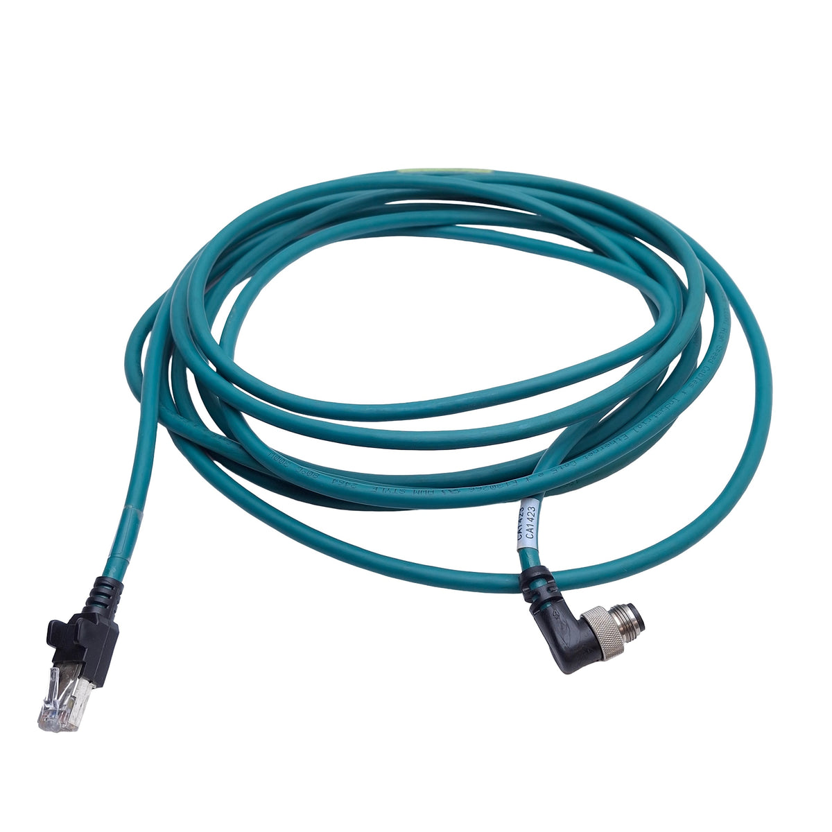 Used Cognex 849016001 PLC Ethernet Cable, M12 8-Pin Male To RJ45 Male, 5m Length