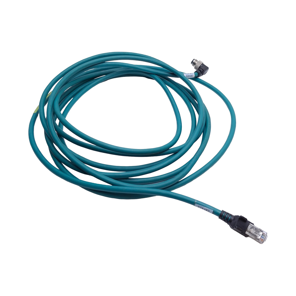 Used Cognex 849016001 PLC Ethernet Cable, M12 8-Pin Male To RJ45 Male, 5m Length