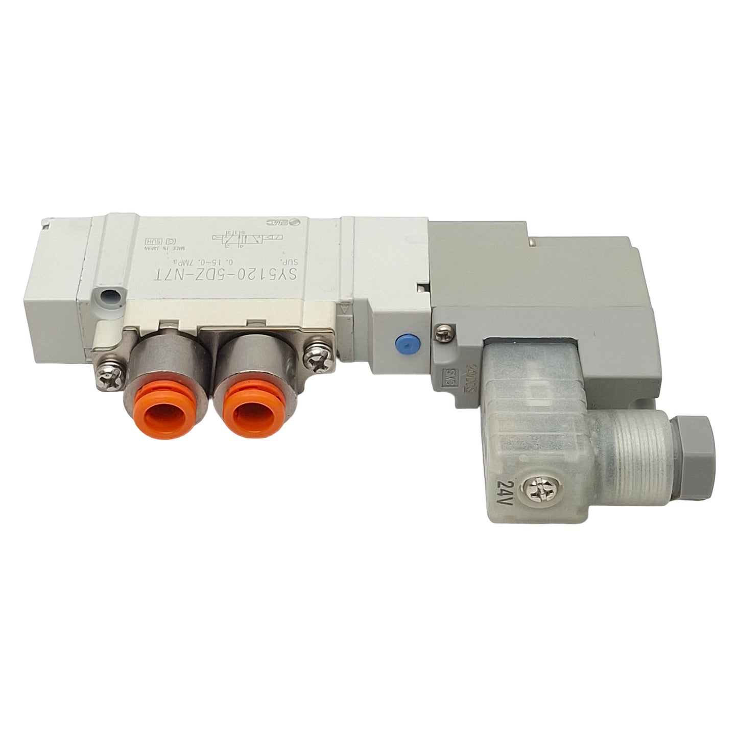 Used SMC SY5120-5DZ-N7T Solenoid Valve, 5/2-Way, 1/4in Tube/NPT, 0.7MPa, 24VDC Coil