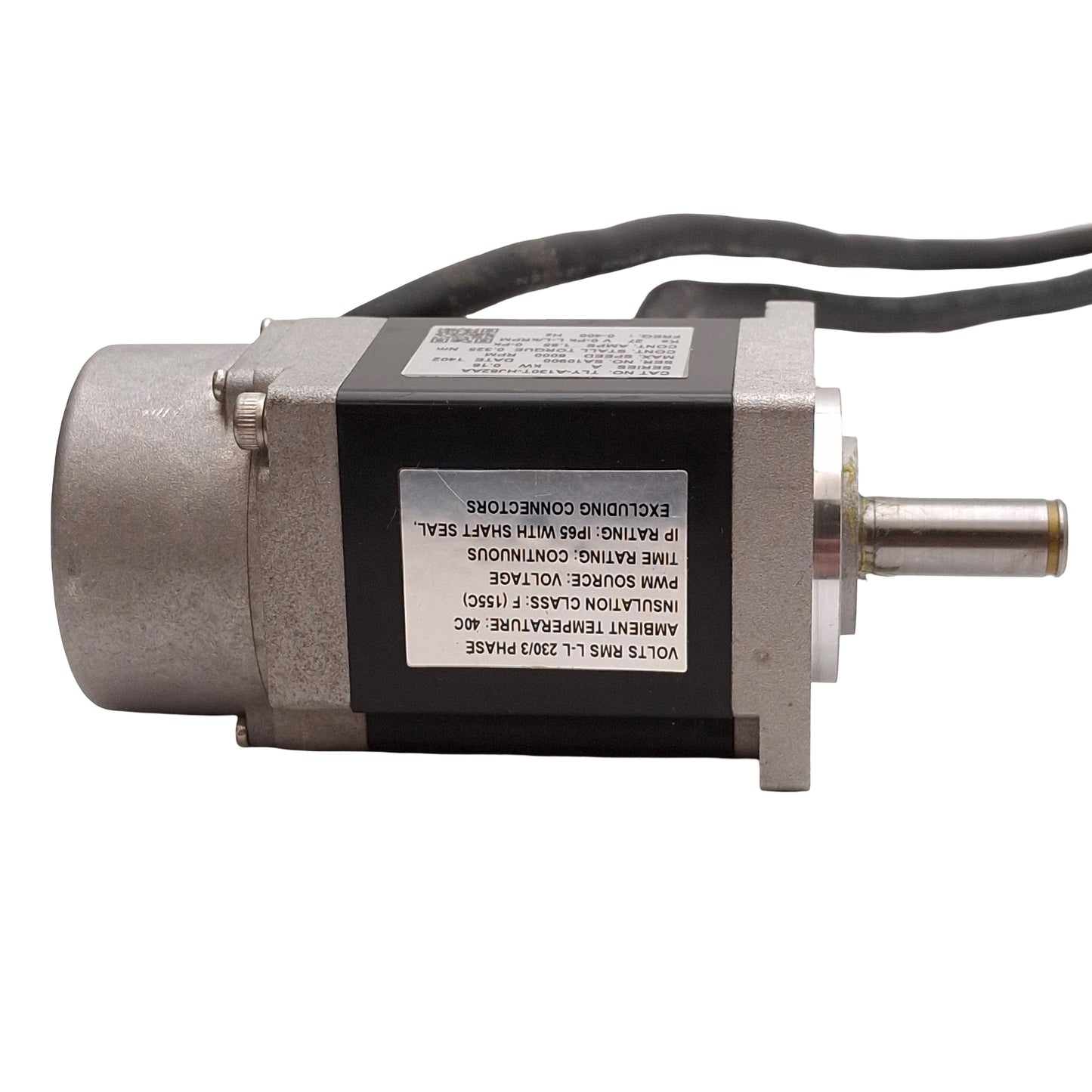 Used Allen Bradley TLY-A130T-HJ62AA Servo Motor, 0.16kW, 3Ø 230VAC 1.55A, 40mm Flange