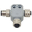 New – Open box Molex 84586-0017 Industrial Tee-Splitter Connector, 5-Pin M12 Male/Female, 4A