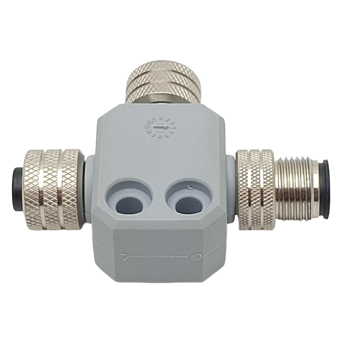 New – Open box Molex 84586-0017 Industrial Tee-Splitter Connector, 5-Pin M12 Male/Female, 4A