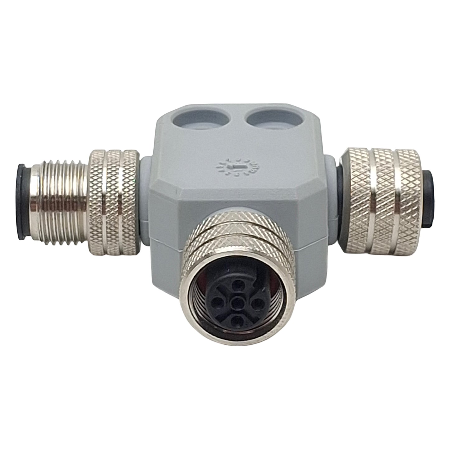 New – Open box Molex 84586-0017 Industrial Tee-Splitter Connector, 5-Pin M12 Male/Female, 4A