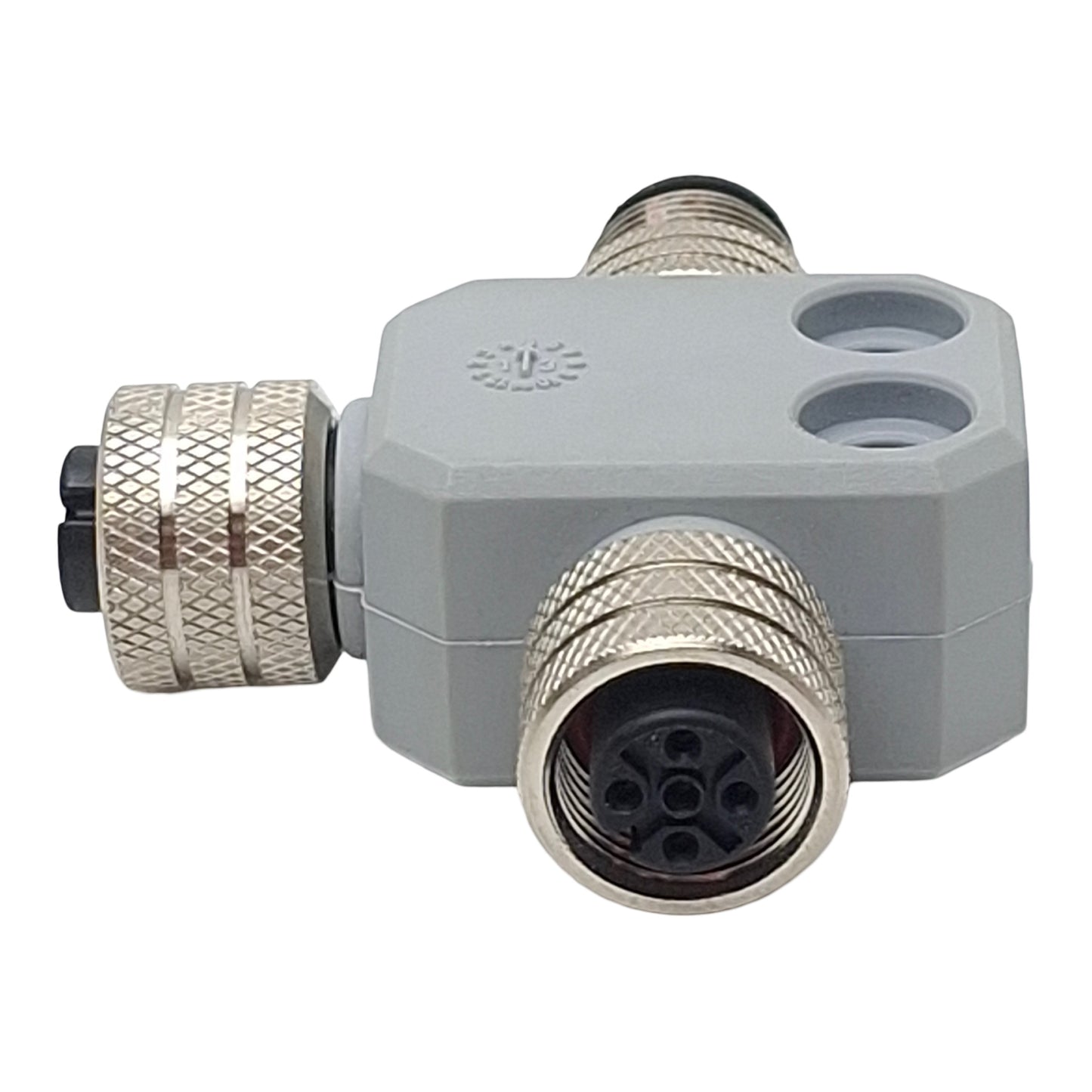 New – Open box Molex 84586-0017 Industrial Tee-Splitter Connector, 5-Pin M12 Male/Female, 4A