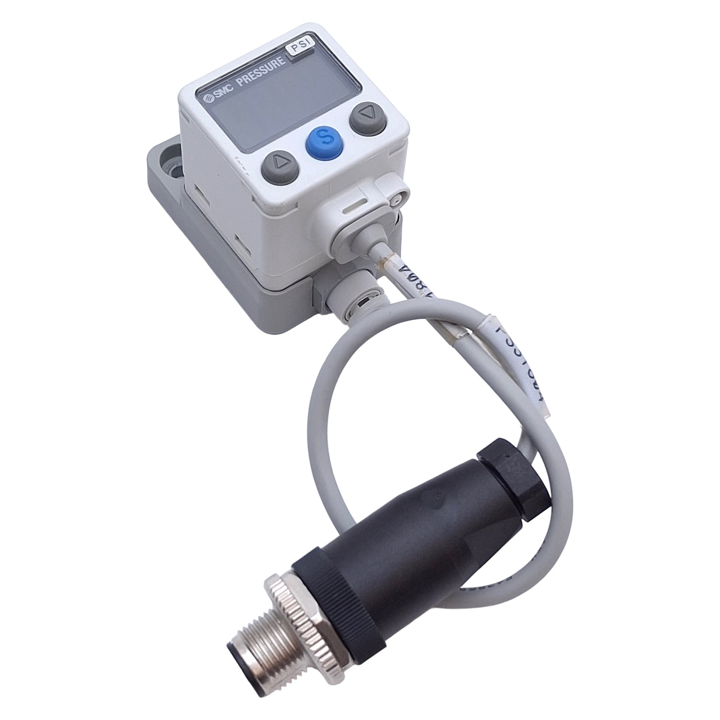 Used SMC ISE40A-C4-V-P Digital Pressure Switch -14.5 to 145psi, PNP, 12-24VDC