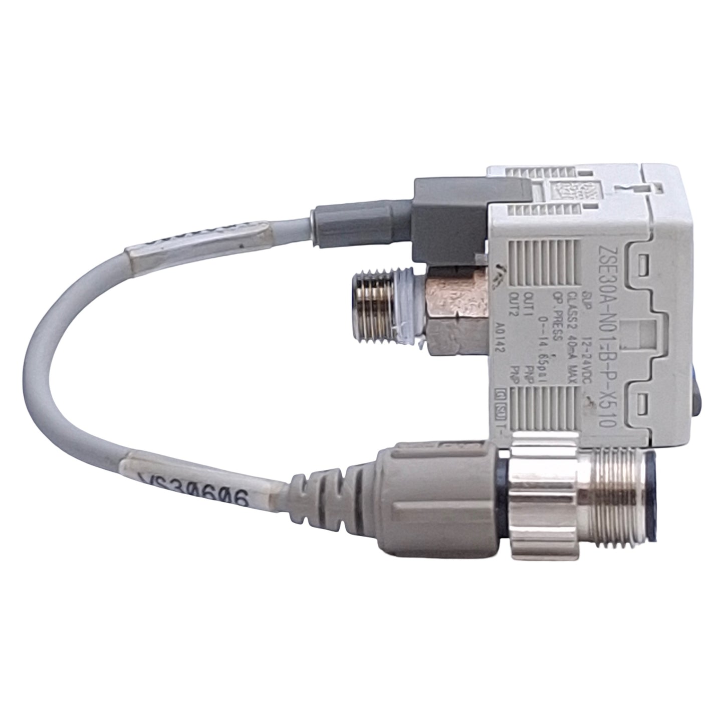 Used SMC ZSE30A-N01-B-P-X510 Digital Pressure Switch 0 to -101kPa, PNP, 12-24VDC