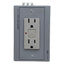 Used Hubbell DRUBGFI15AC DIN Rail Utility Box w/ Outlet, 2-Pole, 3-Wire, 15A 125VAC