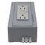 Used Hubbell DRUBGFI15AC DIN Rail Utility Box w/ Outlet, 2-Pole, 3-Wire, 15A 125VAC