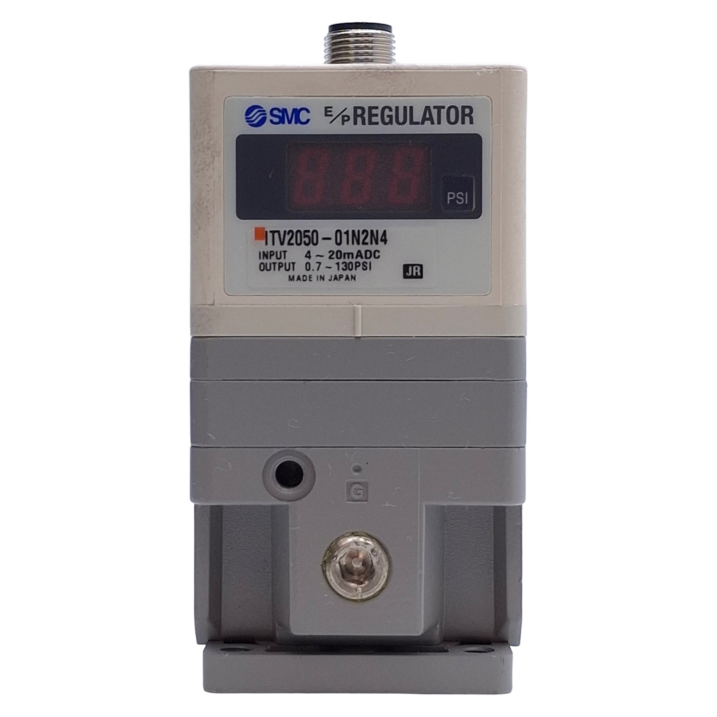 Used SMC ITV2050-01N2N4 Electro-Pneumatic Regulator 24VDC, 1/4" NPT, M12 4-Pin Male
