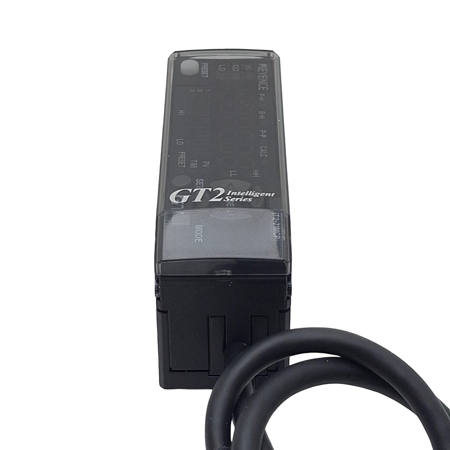 Used Keyence GT2-71MCP Amplifier Unit Sensor, PNP 4-20mA Out, 20-30VDC, GT2-CA2M 0.3m