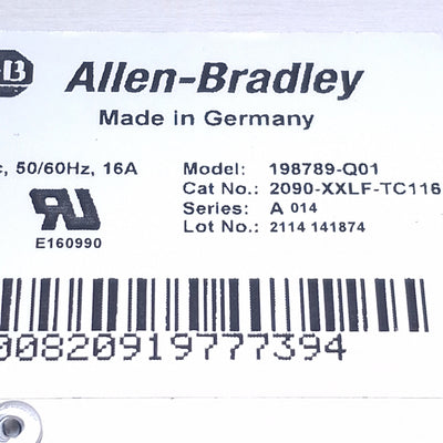 Used Allen Bradley 2090-XXLF-TC116 Kinetix Servo Drive AC RFI Line Filter 300VAC, 16A
