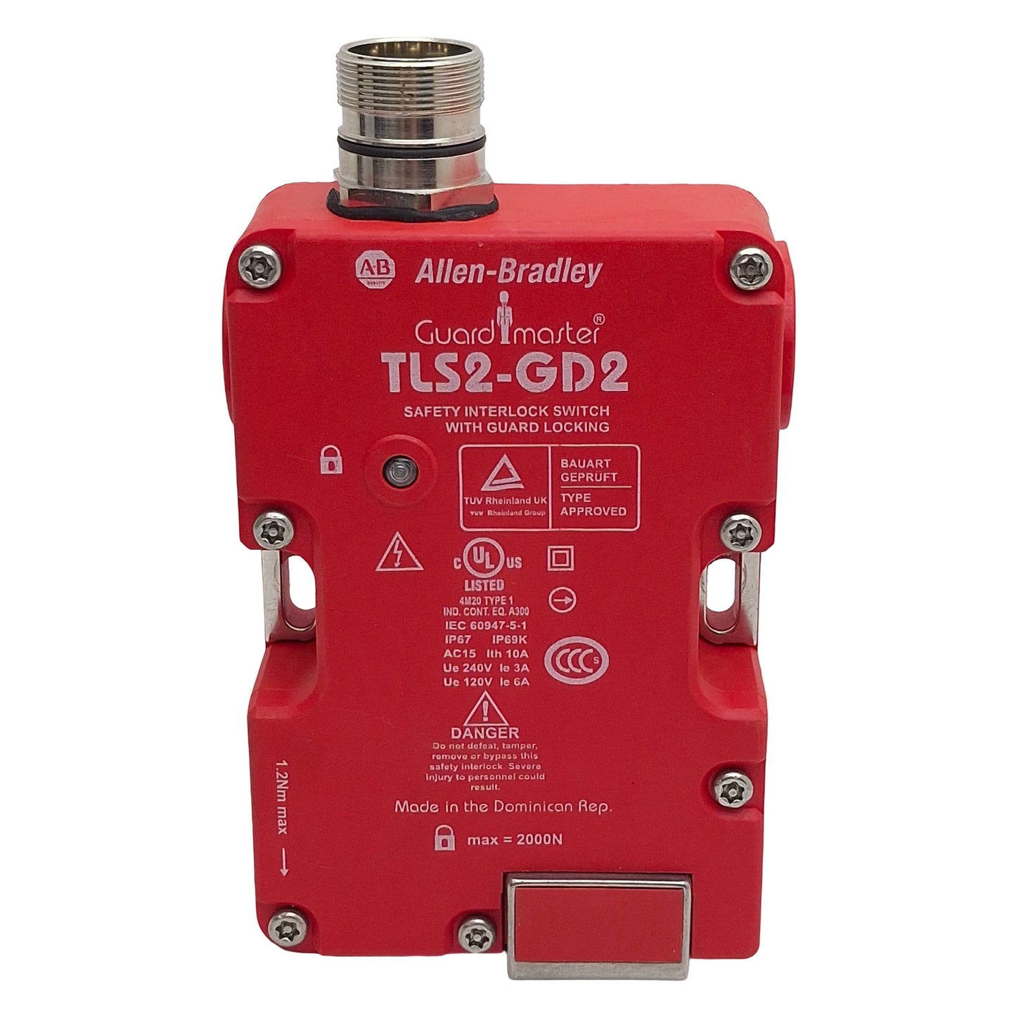 New – Open box Allen Bradley 440G-T27241 TLS2-GD2 GuardMaster Safety Interlock Switch, *No Key*