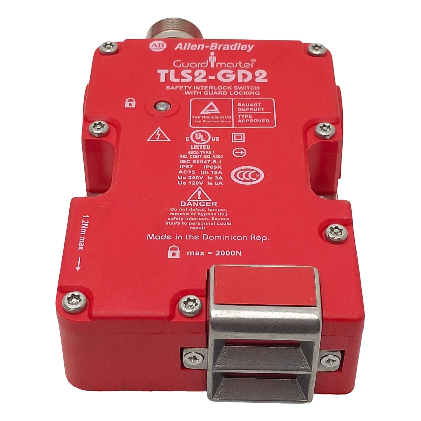 New – Open box Allen Bradley 440G-T27241 TLS2-GD2 GuardMaster Safety Interlock Switch, *No Key*