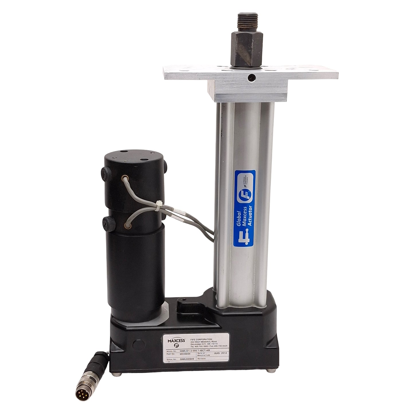 Used Fife GMA-D1-3-050.1-ISCT-KR Global Maxcess Actuator, 50mm Stroke, 24VDC 7.3A