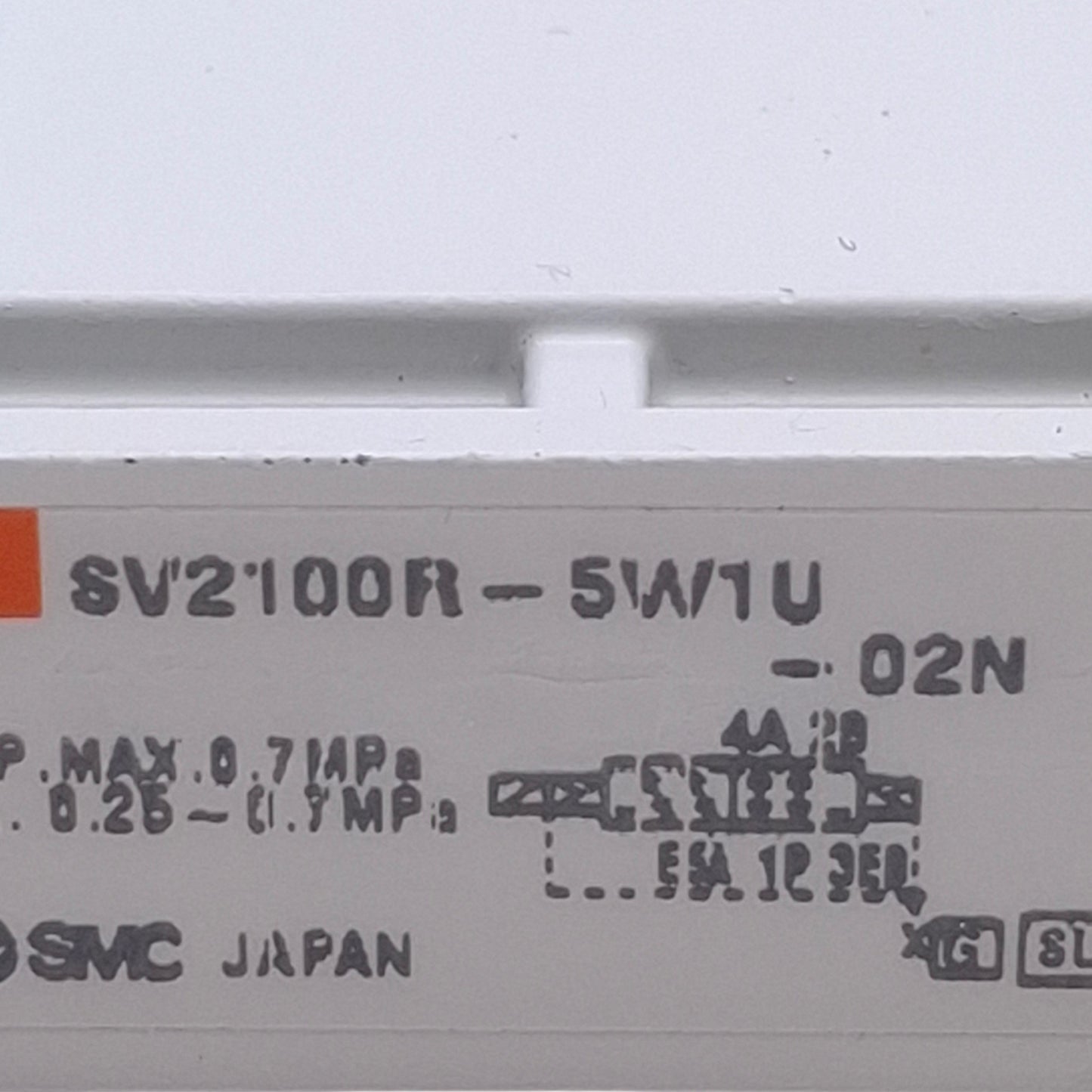 Used SMC SV2100R-5W1U Solenoid Valve 2-Position 5-Port, 0.25-0.7MPa, 24VDC Coil