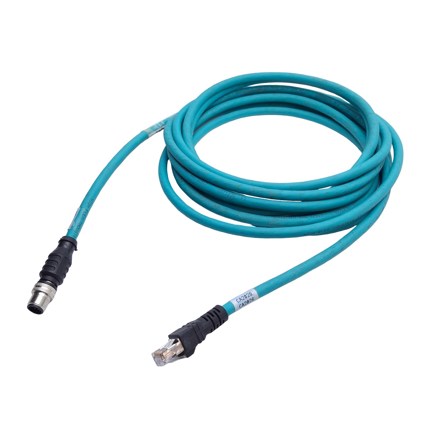 Used Turck RSS RJ45S 841-5M Industrial Ethernet Cable RJ45 to M12 8-Pin A-Coded