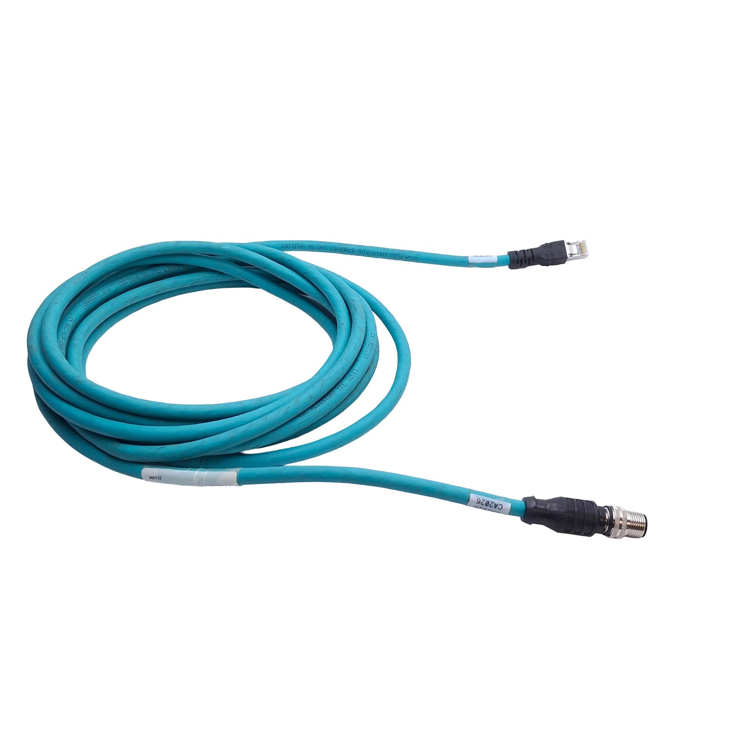 Used Turck RSS RJ45S 841-5M Industrial Ethernet Cable RJ45 to M12 8-Pin A-Coded