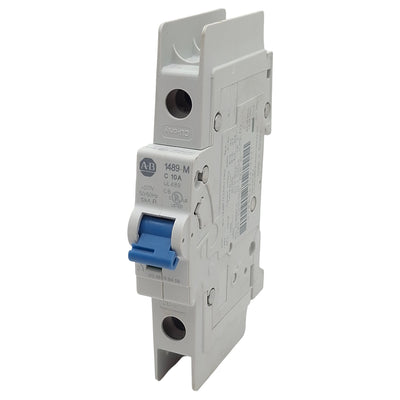 Used Allen Bradley 1489-M1C100 Circuit Breaker, 1-Pole, C-Curve, 10A 277VAC/48VDC