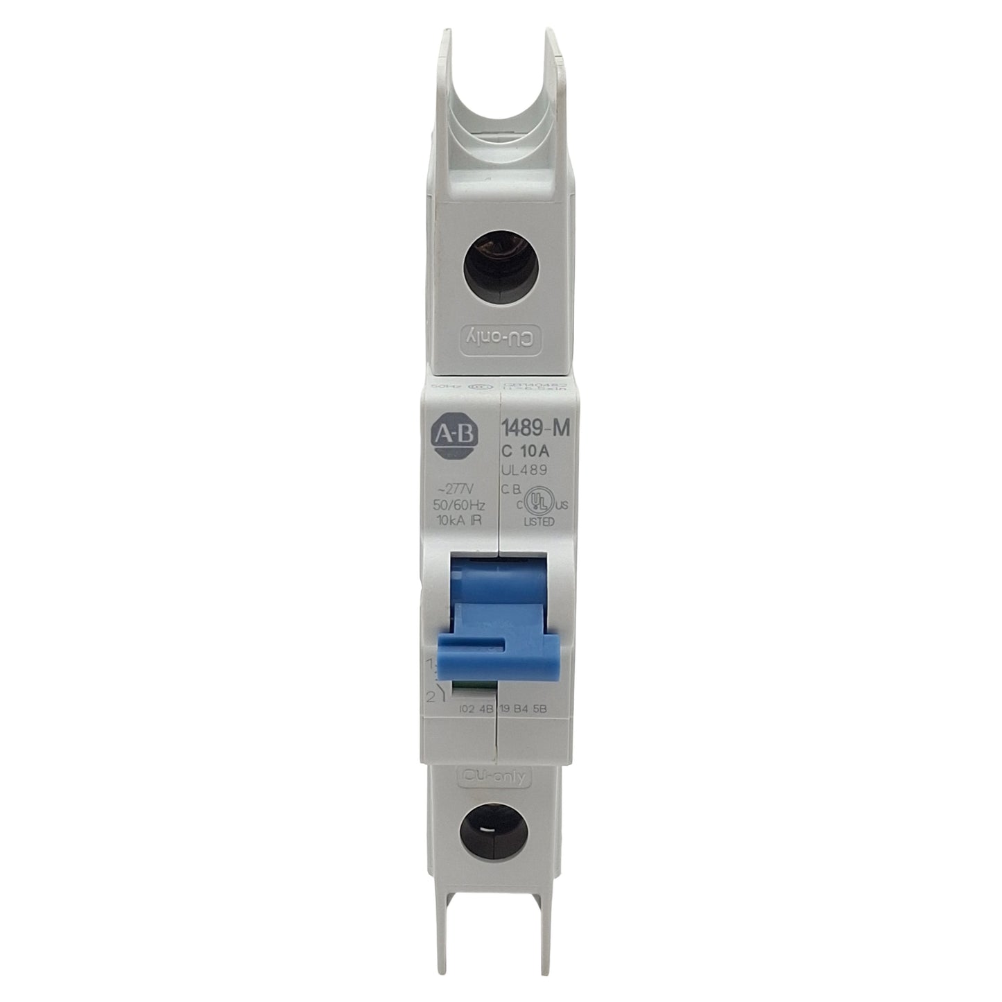 Used Allen Bradley 1489-M1C100 Circuit Breaker, 1-Pole, C-Curve, 10A 277VAC/48VDC