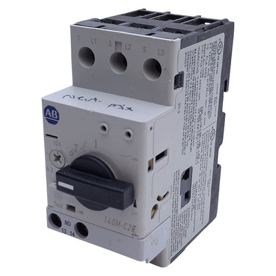 Used Allen Bradley 140M-C2E-C10 Motor Protector Circuit Breaker 3-Pole 6.3-10A W/ Aux
