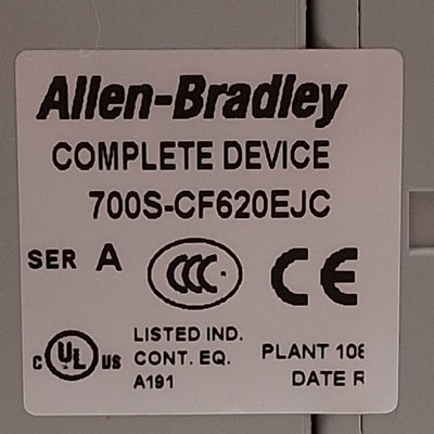 Used Allen Bradley 700S-CF620EJC Guardmaster Safety Control Relay 6NO+2NC, 24VDC Coil
