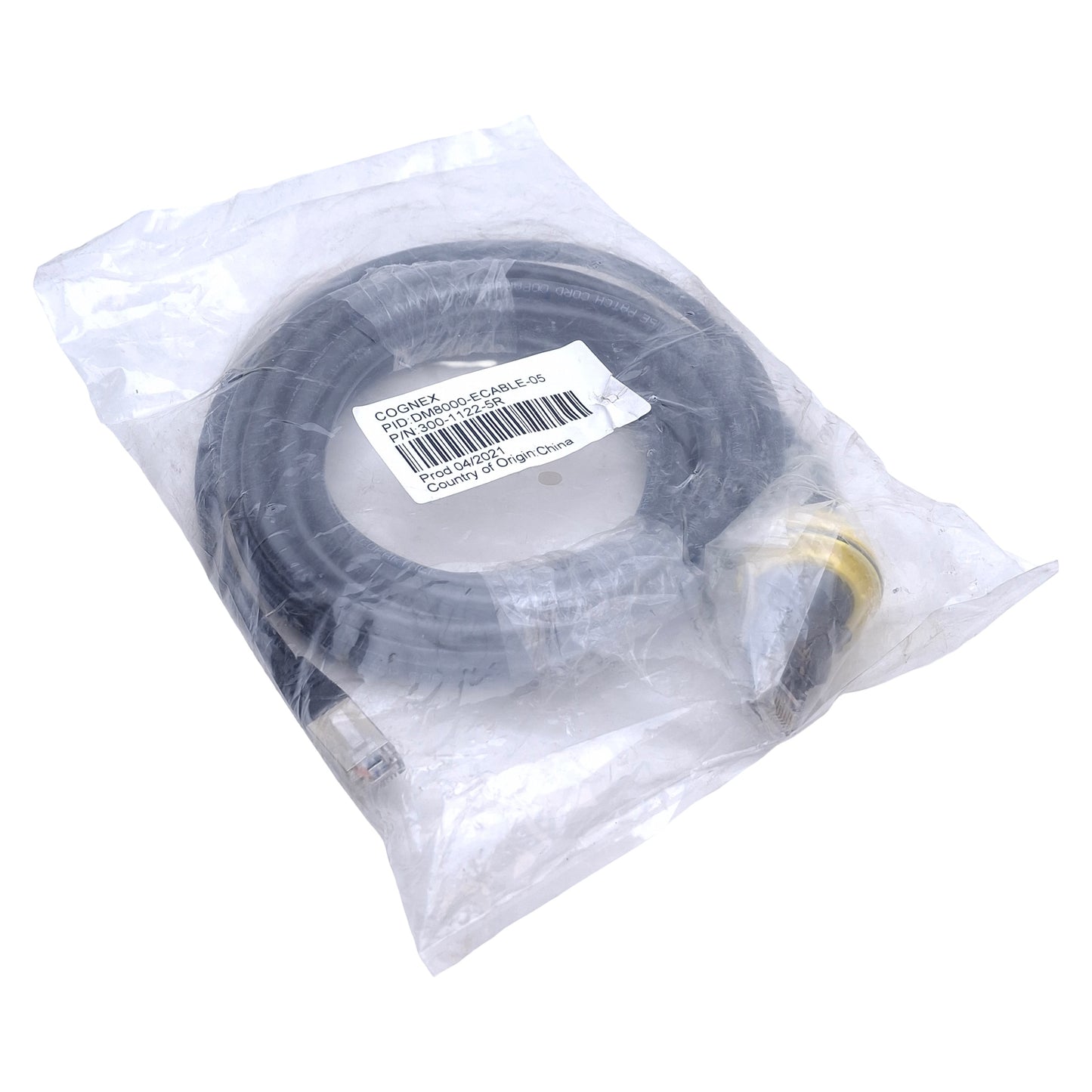 New Cognex 300-1122-5R Dataman Barcode Reader Scanner Ethernet Cable, 5m, RJ45