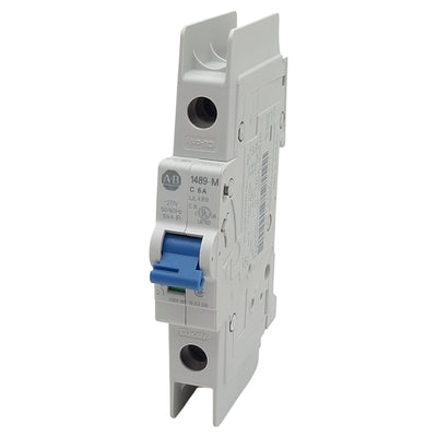 Used Allen Bradley 1489-M1C060 Circuit Breaker, 1-Pole, 6A 277VAC/48VDC, DIN Rail