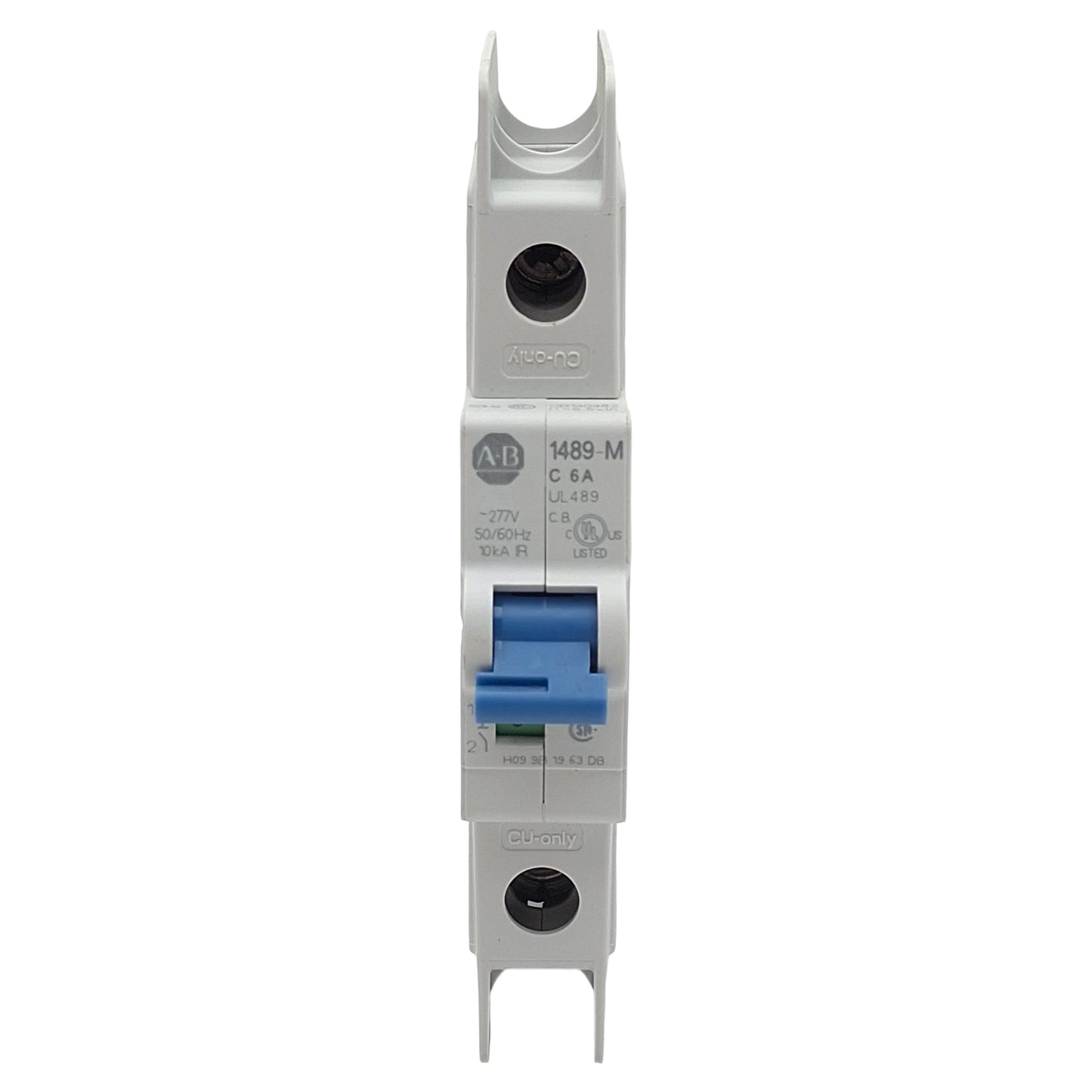 Used Allen Bradley 1489-M1C060 Circuit Breaker, 1-Pole, 6A 277VAC/48VDC, DIN Rail