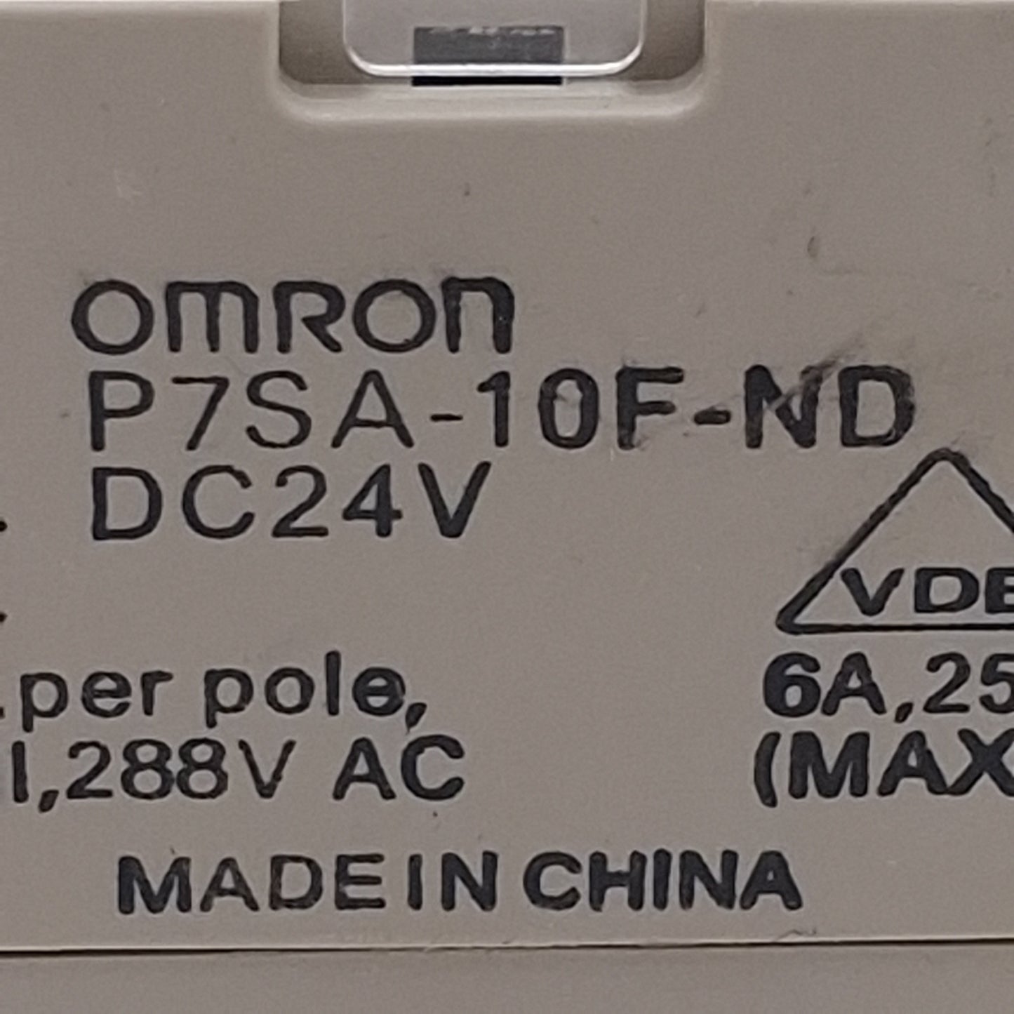 Used Omron P7SA-10F-ND Relay Socket, 10-Positions, 6A Per Pole, 250VAC, DIN Rail