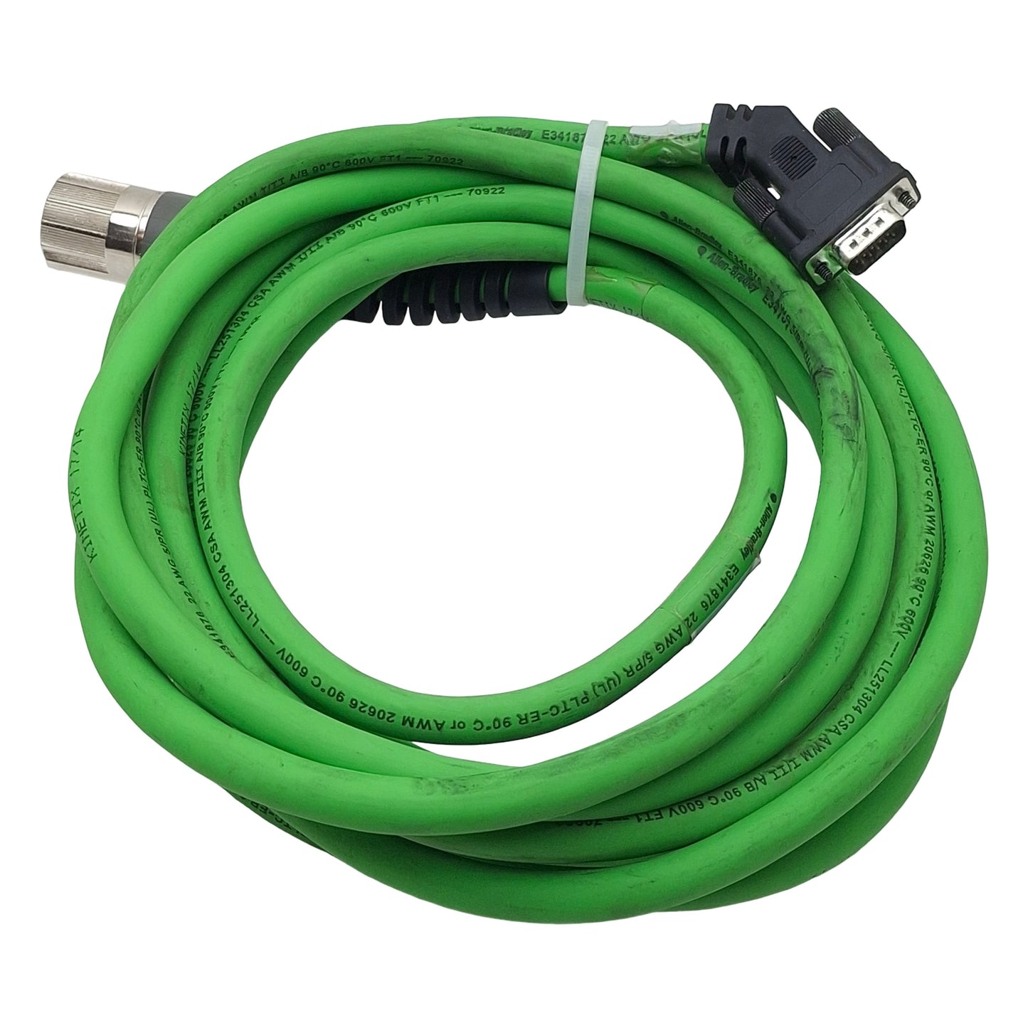 Used Allen Bradley 2090-CFBM7DD-CEAA05 Feedback Cable for MP-Series Servo Motors, 5m