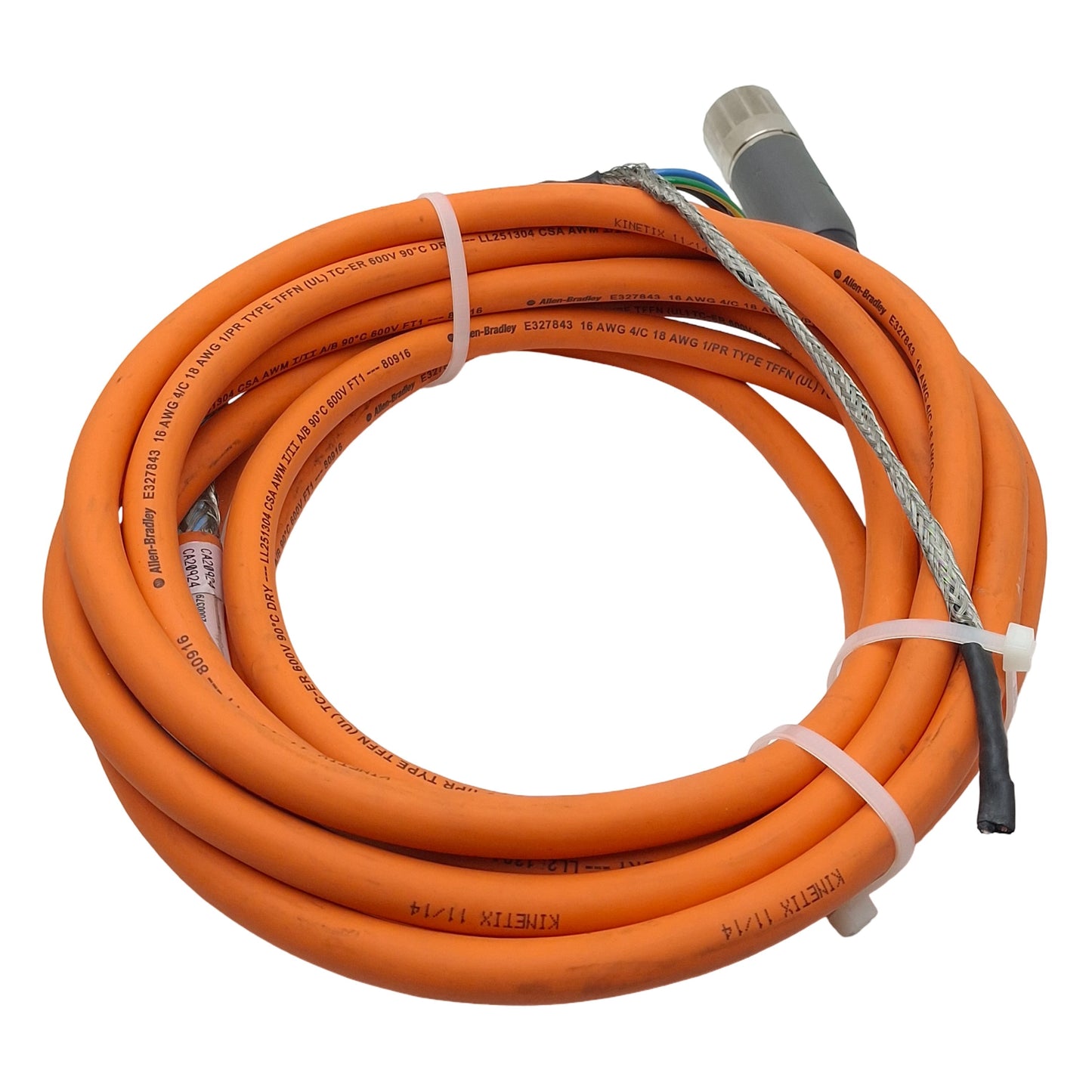 Used Allen Bradley 2090-CPBM7DF-16AA05 Standard Cable for MP-Series, 16AWG, 5m