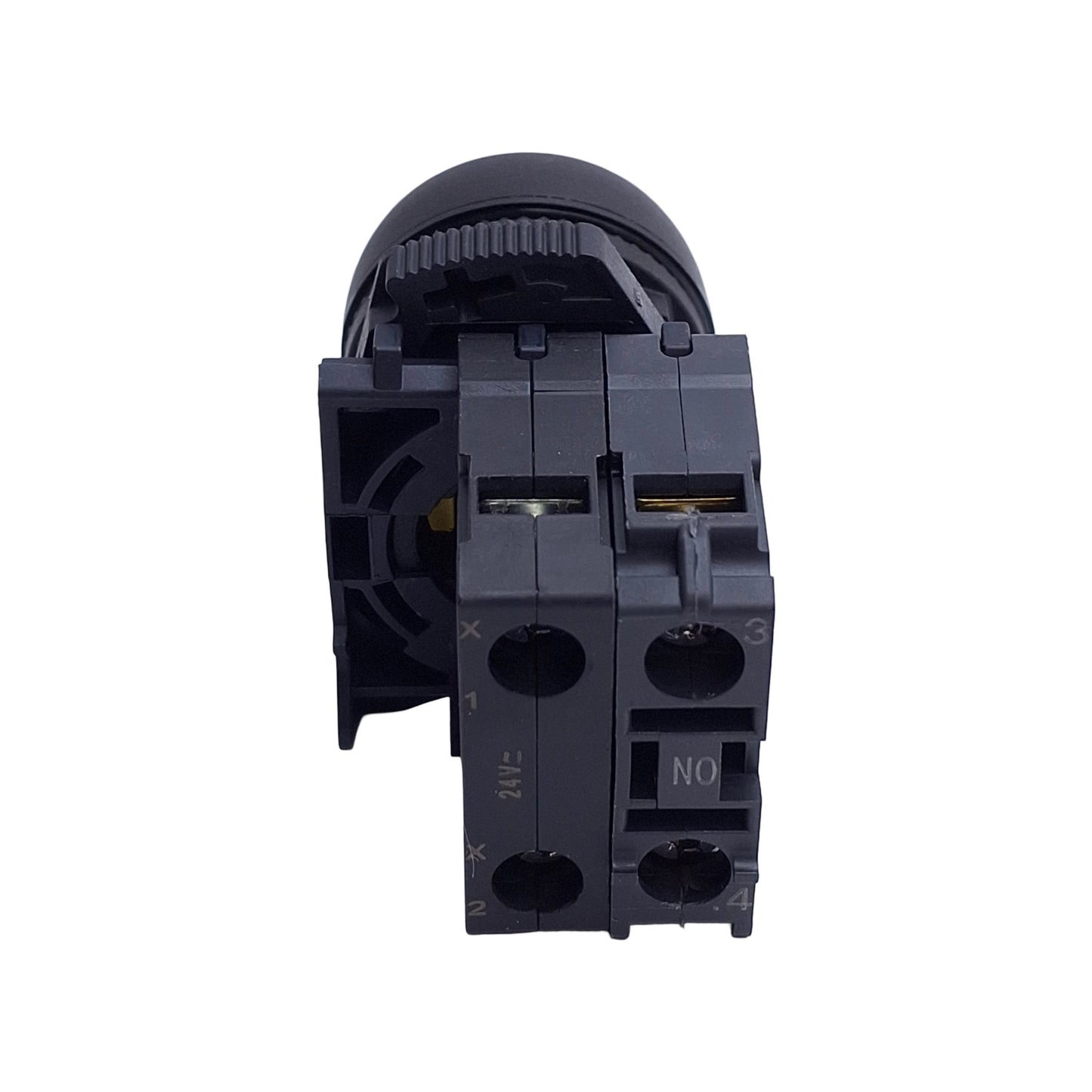 Used Allen Bradley 800FP-LF5 Pushbutton Switch, Momentary, Yellow, 1NO, Illuminated